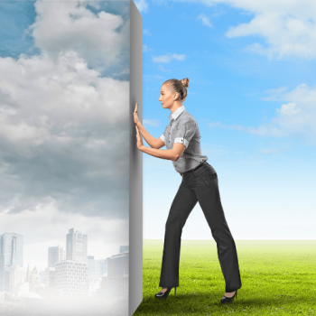 Care professional breaking through barriers