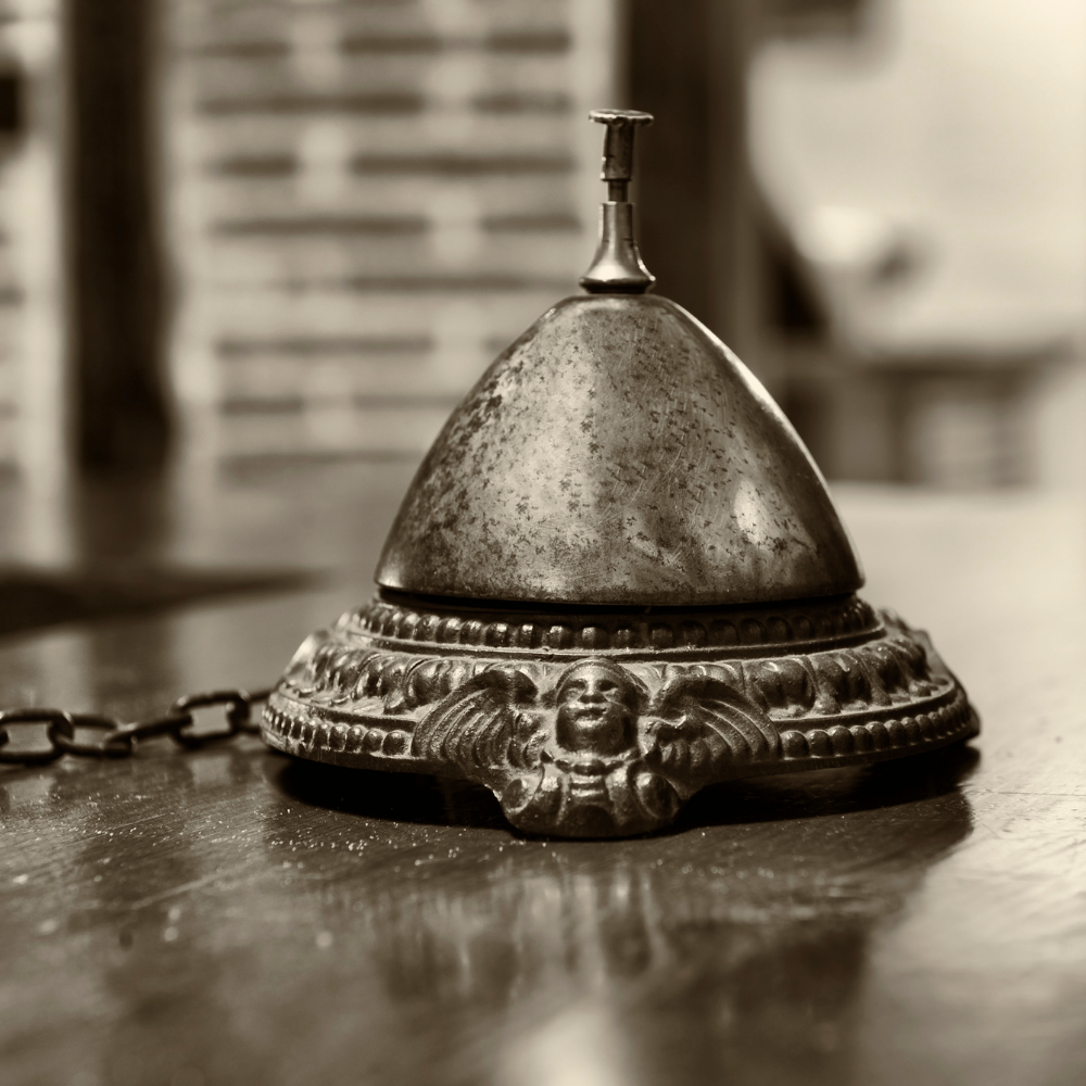 Service bell on a desk